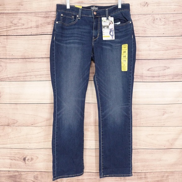Signature by Levi Strauss & Co. Denim - New! Signature Levi Strauss Modern Straight Jeans Womens 14S Mid Rise Stretch